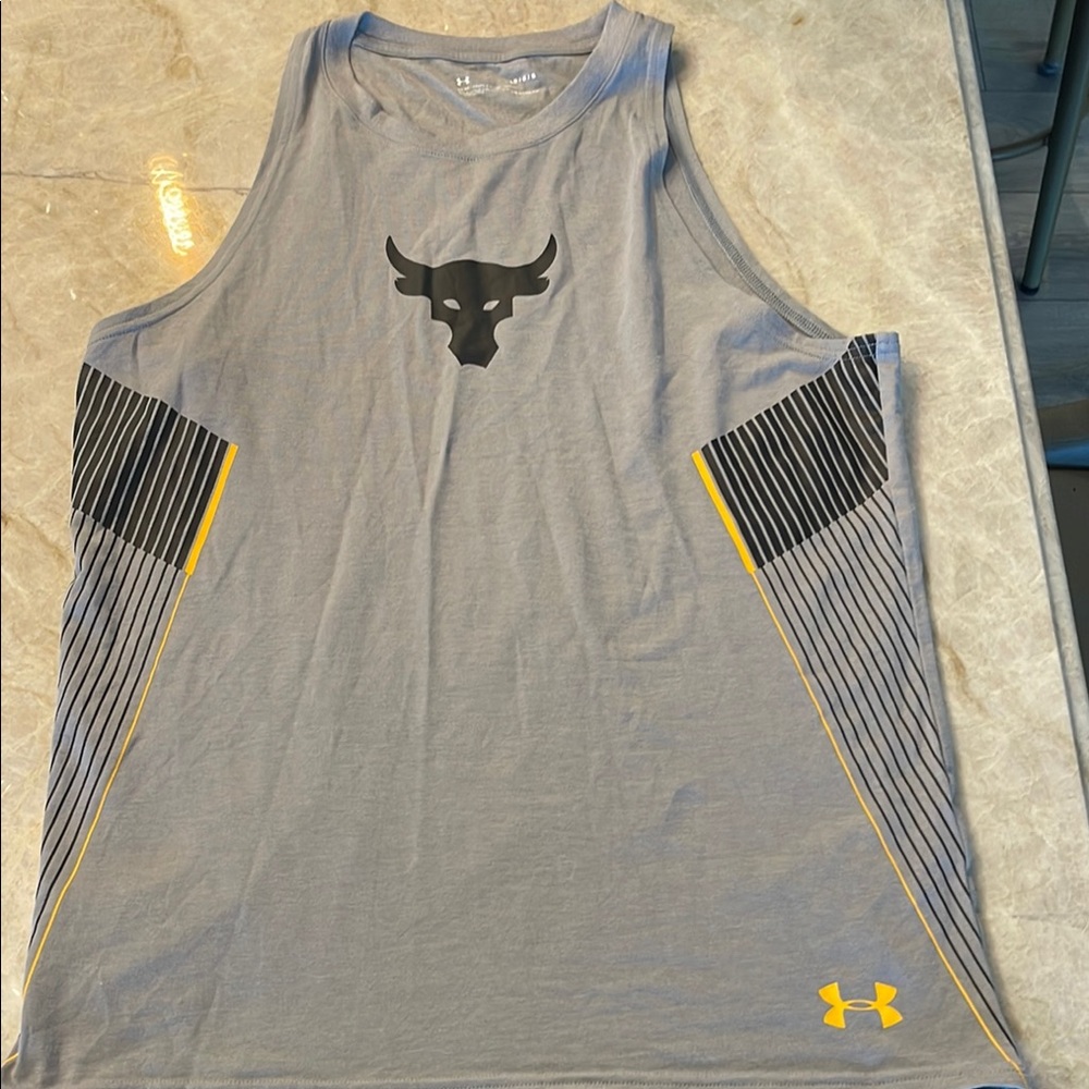 Under Armour Gray and Black Tank Top with Ventilated Panels